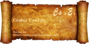 Csaby Evelin névjegykártya
