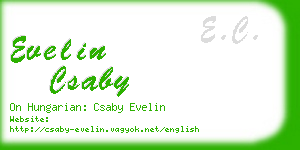 evelin csaby business card